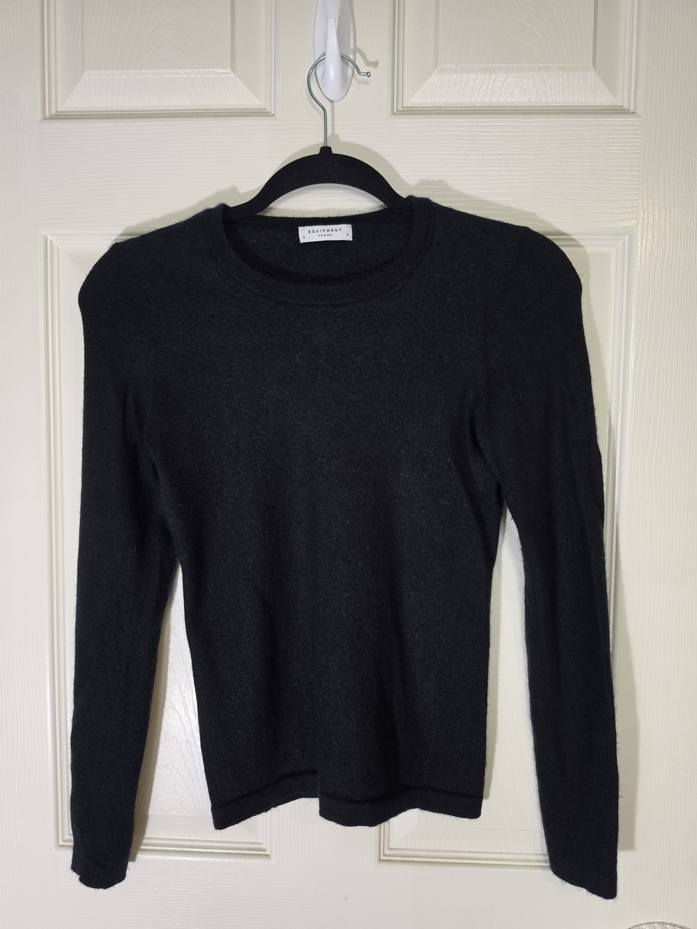 Equipment Femme Black Crewneck Sweater